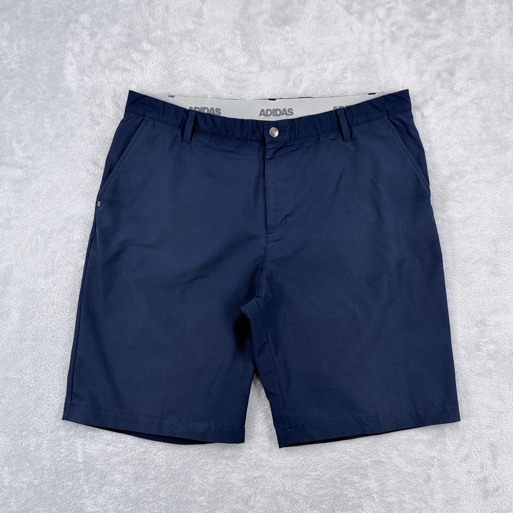 Adidas Ultimate365 Golf Shorts Mens 40 Navy Blue Stretch Chino Flat Front 10"